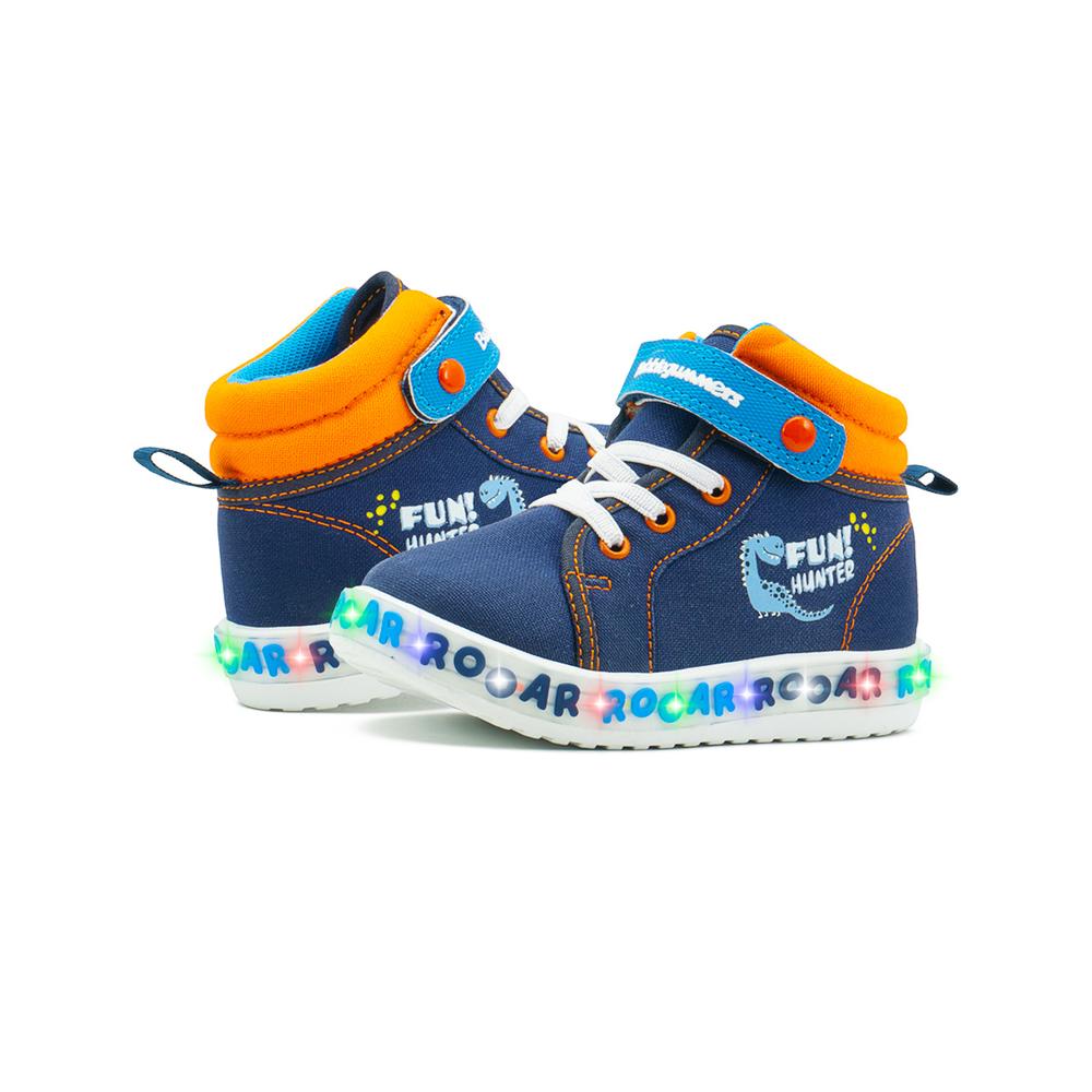 Foto 4 pulgar | Tenis Bota Bubble Gummers Para Niño Con Luz Dinosaurio Rosa