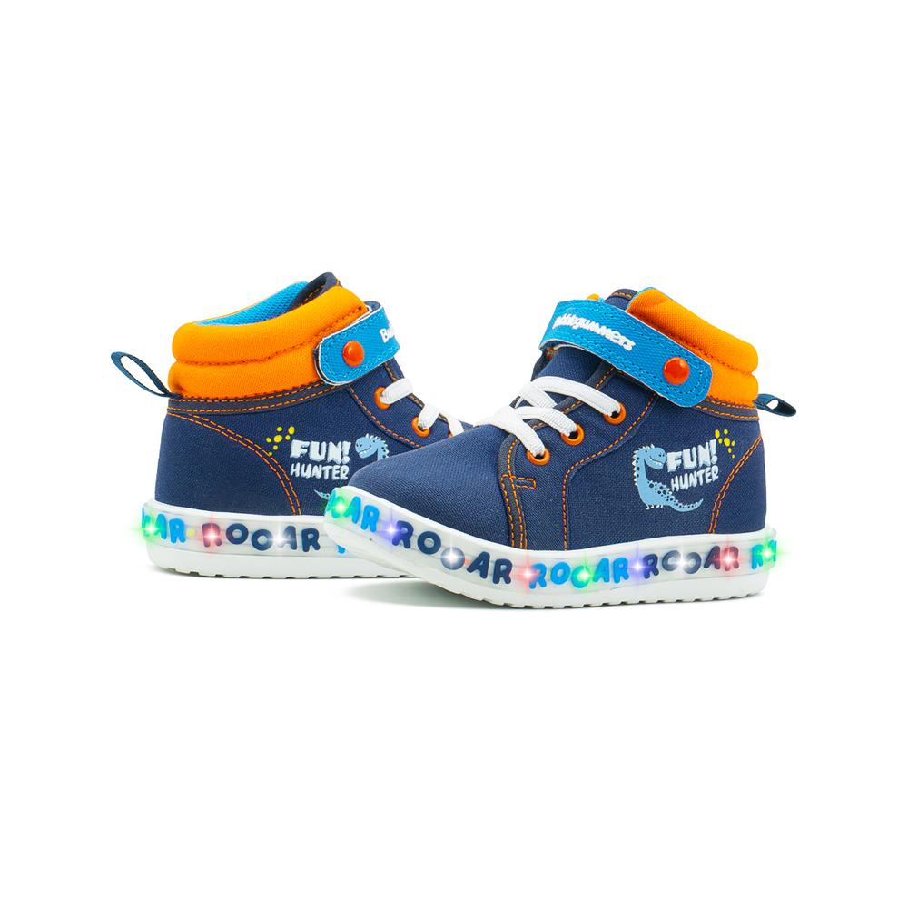 Foto 5 pulgar | Tenis Bota Bubble Gummers Para Niño Con Luz Dinosaurio Rosa
