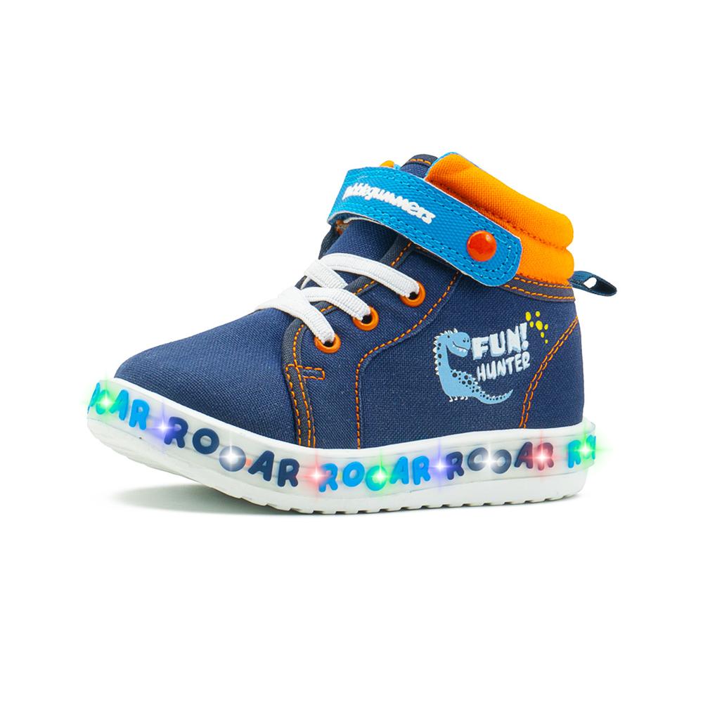 Foto 6 pulgar | Tenis Bota Bubble Gummers Para Niño Con Luz Dinosaurio Rosa