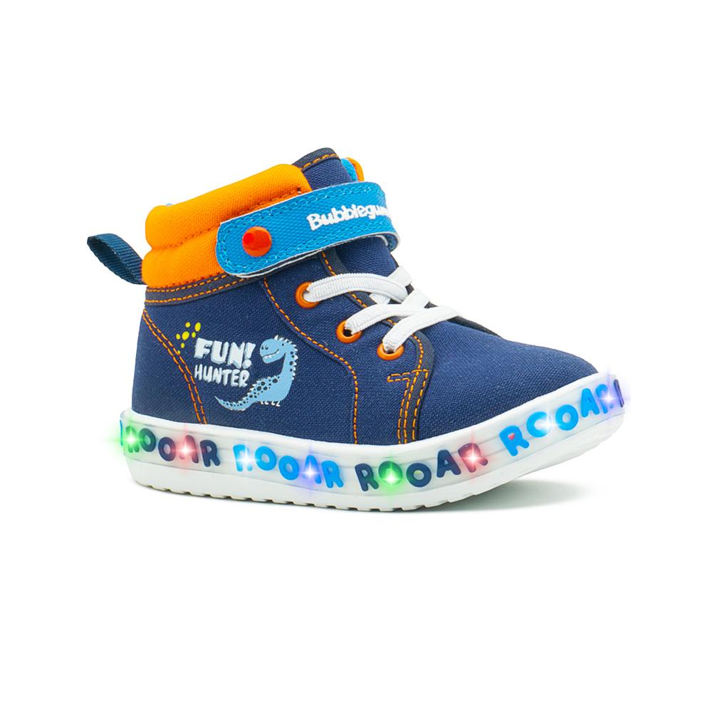 Foto 7 pulgar | Tenis Bota Bubble Gummers Para Niño Con Luz Dinosaurio Rosa
