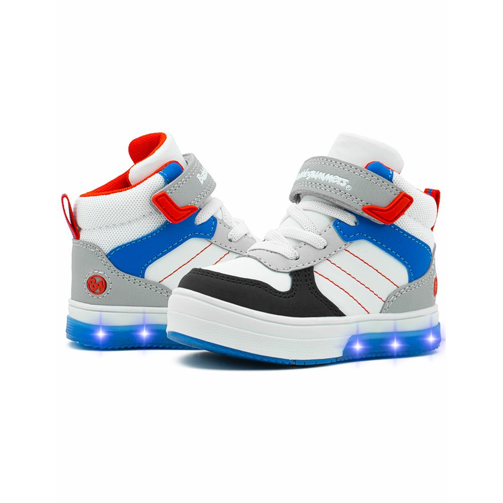 Foto 4 pulgar | Tenis Bota Con Luces Bubble Gummers Vancouveriii Blanco/rey Blanco