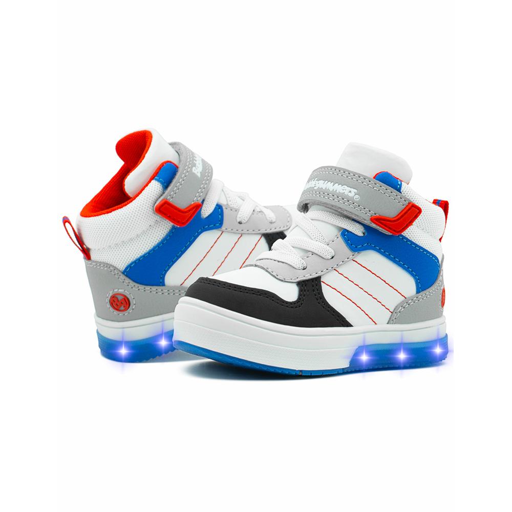 Foto 5 pulgar | Tenis Bota Con Luces Bubble Gummers Vancouveriii Blanco/rey Blanco
