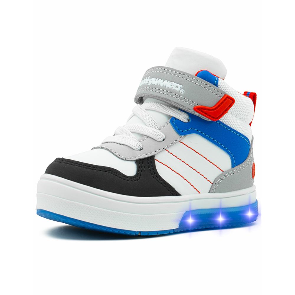 Foto 6 pulgar | Tenis Bota Con Luces Bubble Gummers Vancouveriii Blanco/rey Blanco