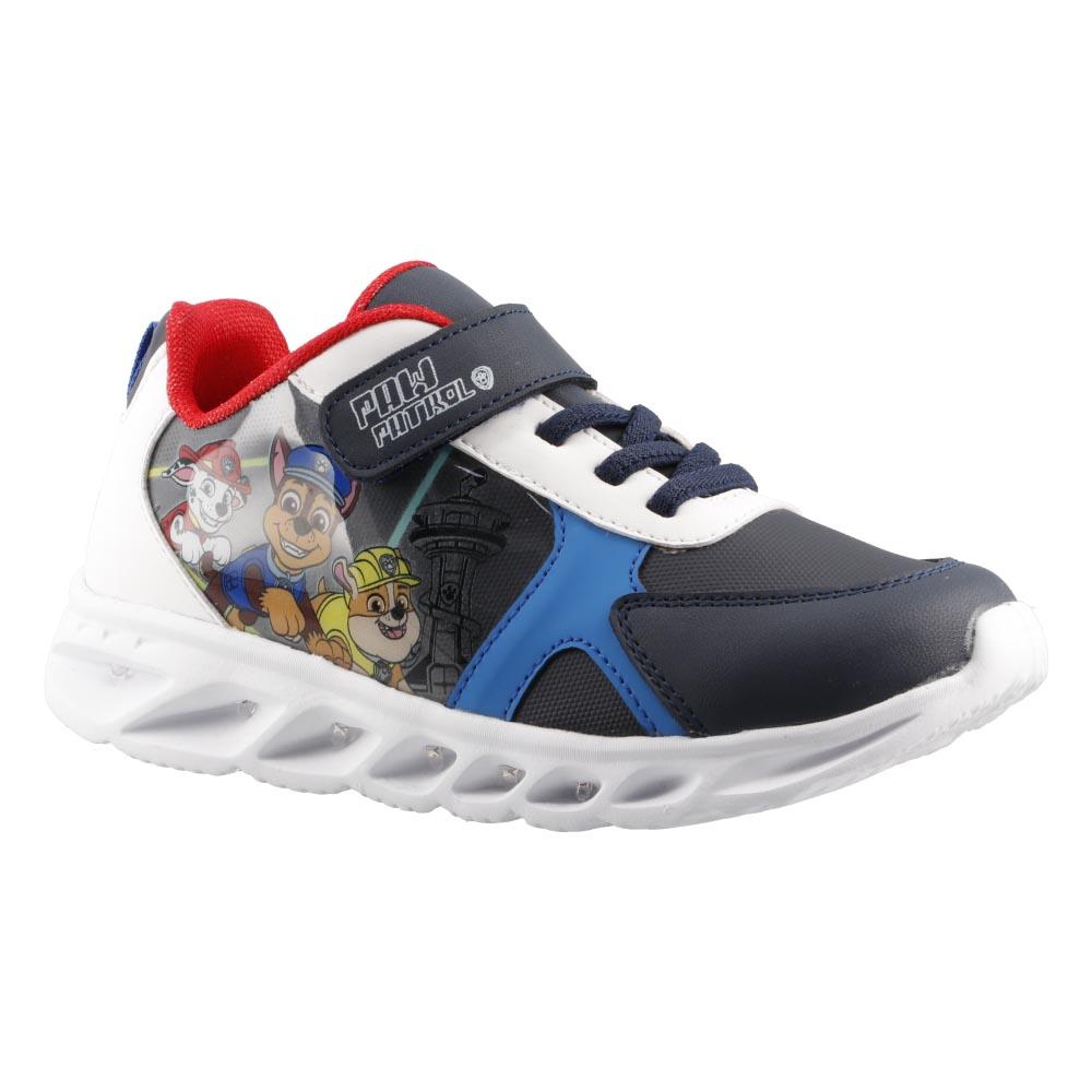 Foto 3 pulgar | Tenis Niño Paw Patrol Luces Comodos Correr Azul