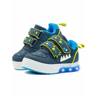 Foto 2 | Tenis Bubble Gummers Ugly Para Niño Dinosaurio Con Luces Azul Marino