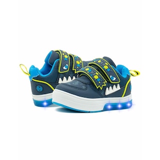 Foto 4 | Tenis Bubble Gummers Ugly Para Niño Dinosaurio Con Luces Azul Marino