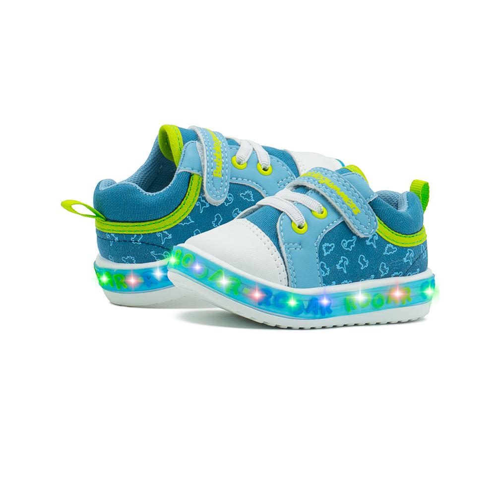 Foto 4 pulgar | Tenis Bubble Gummers  Para Niños Con Luces Dinosaurios 12-17 Azul