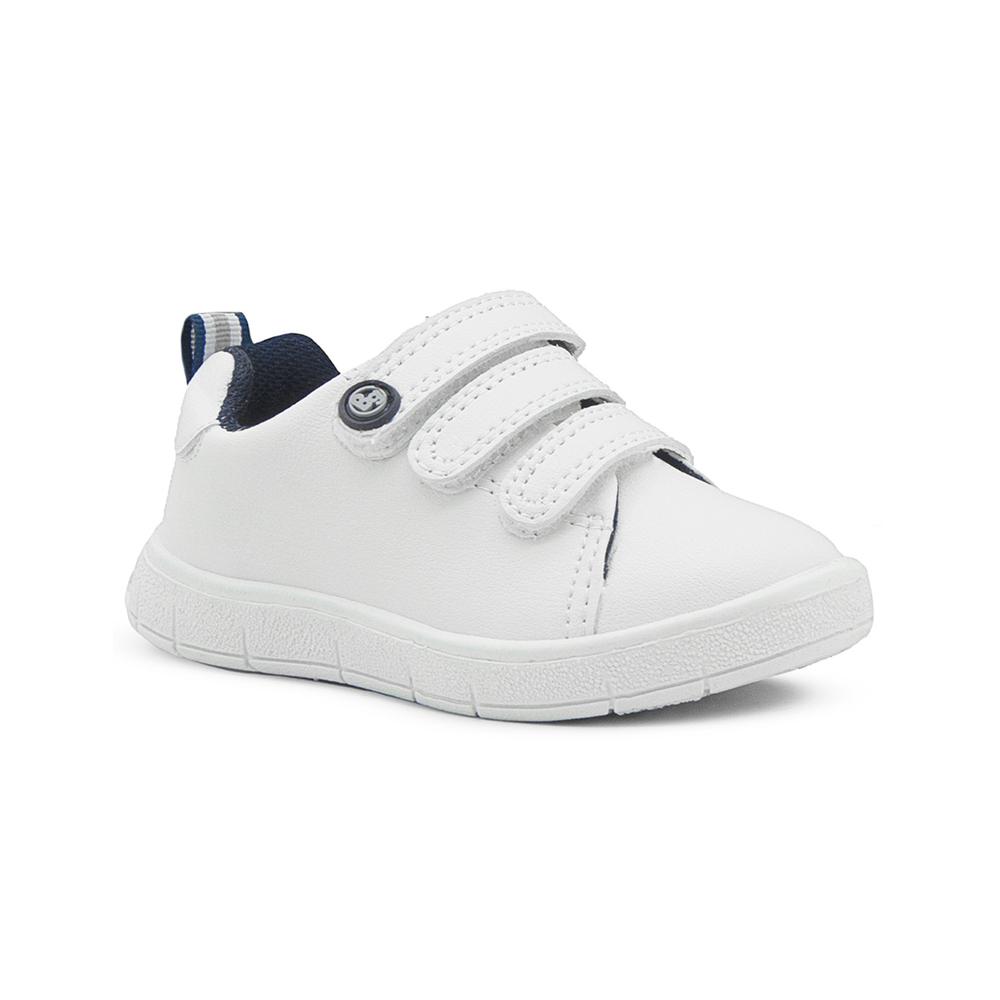Foto 2 pulgar | Tenis Escolar Para Niño Ajuste Velcro Bubble Gummers Blanco Blanco