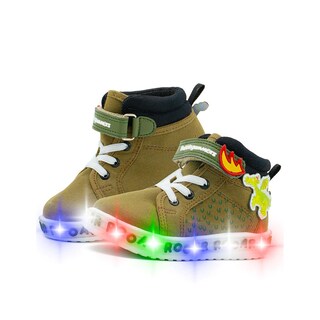 Foto 1 | Tenis Bota Luces Para Niños Bubble Gummers Trueno I Verde Verde