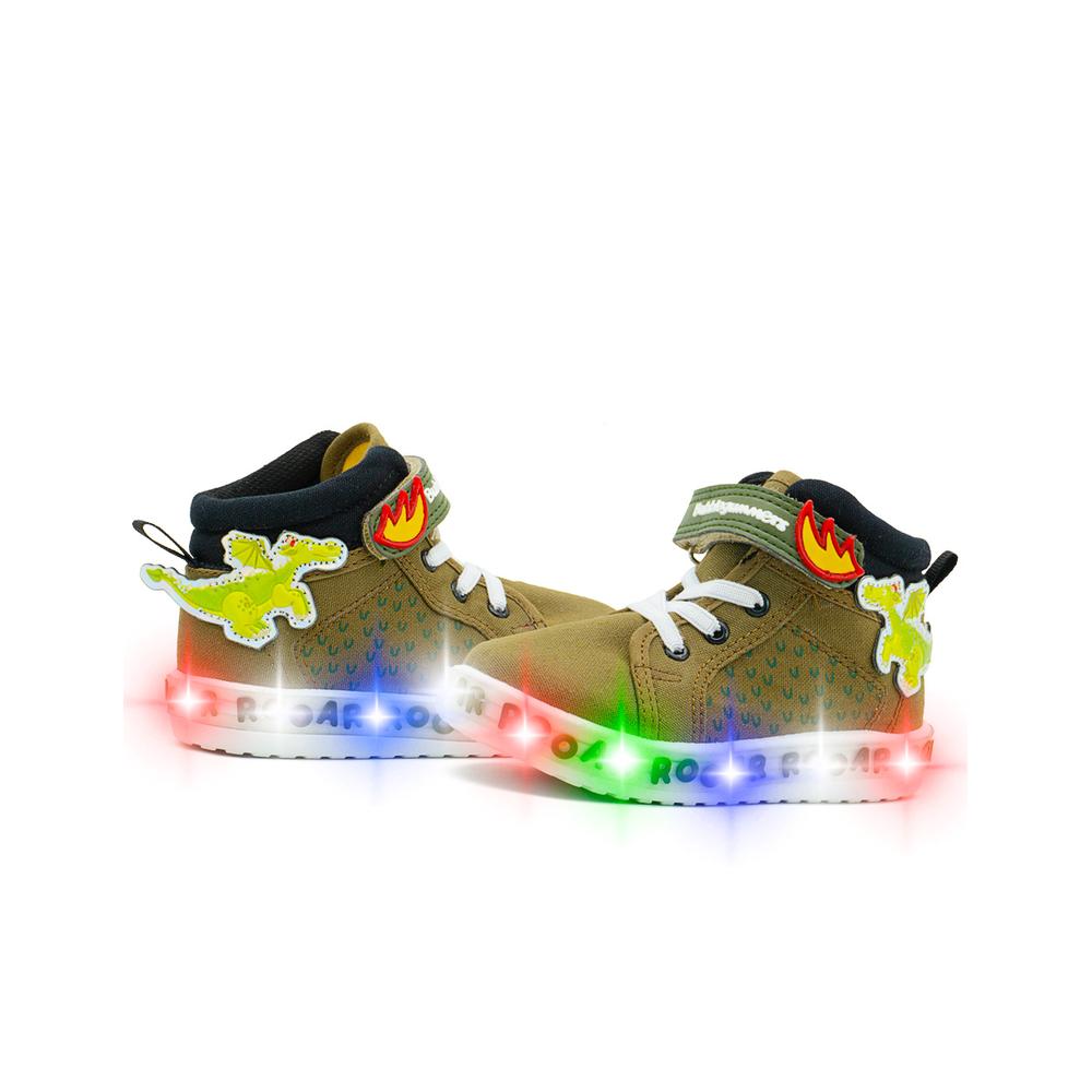 Foto 3 | Tenis Bota Luces Para Niños Bubble Gummers Trueno I Verde Verde