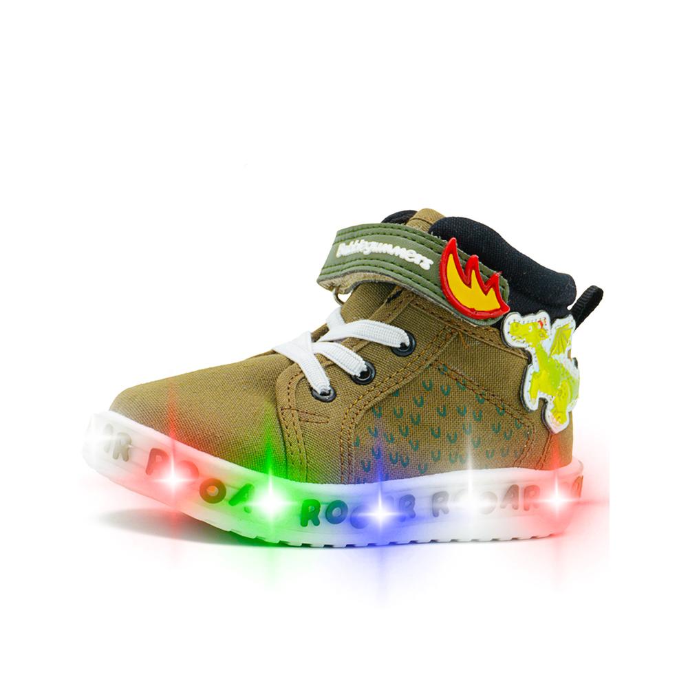 Foto 5 pulgar | Tenis Bota Luces Para Niños Bubble Gummers Trueno I Verde Verde