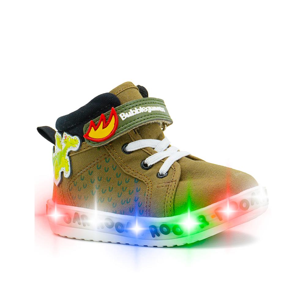 Foto 6 pulgar | Tenis Bota Luces Para Niños Bubble Gummers Trueno I Verde Verde