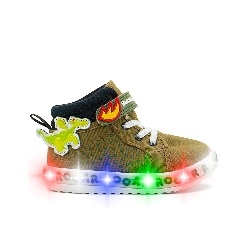 Foto 8 pulgar | Tenis Bota Luces Para Niños Bubble Gummers Trueno I Verde Verde