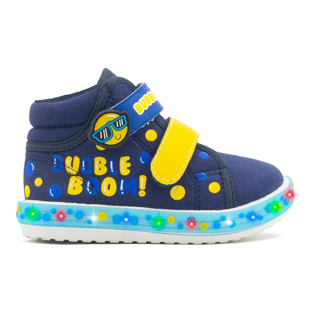 Tenis Bota Niño Bubble Gummers Con Luces Azul 12-17 Azul Marino