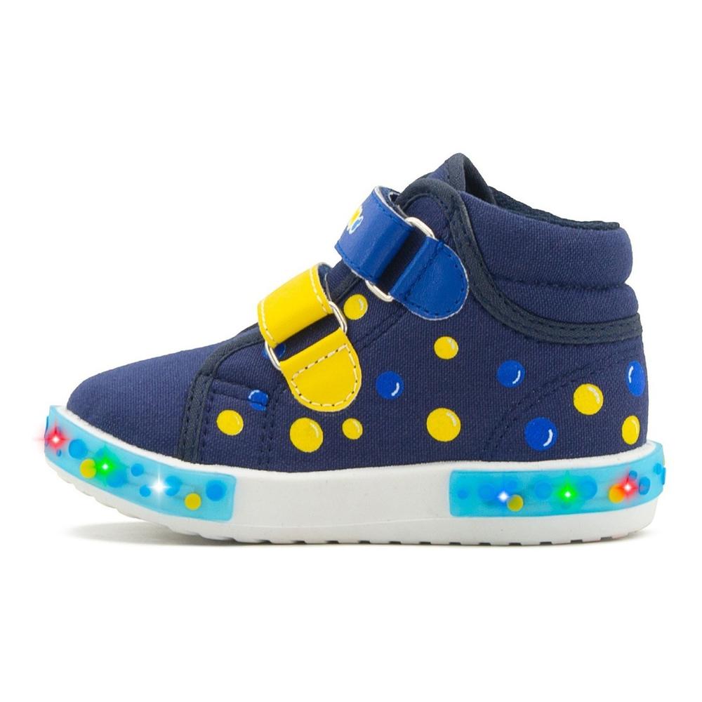 Foto 6 pulgar | Tenis Bota Niño Bubble Gummers Con Luces Azul 12-17 Azul Marino