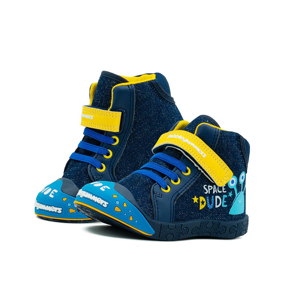 Foto 2 pulgar | Tenis Bota Bubble Gummers Niño Ajuste Velcro Con Puntera Azul Marino