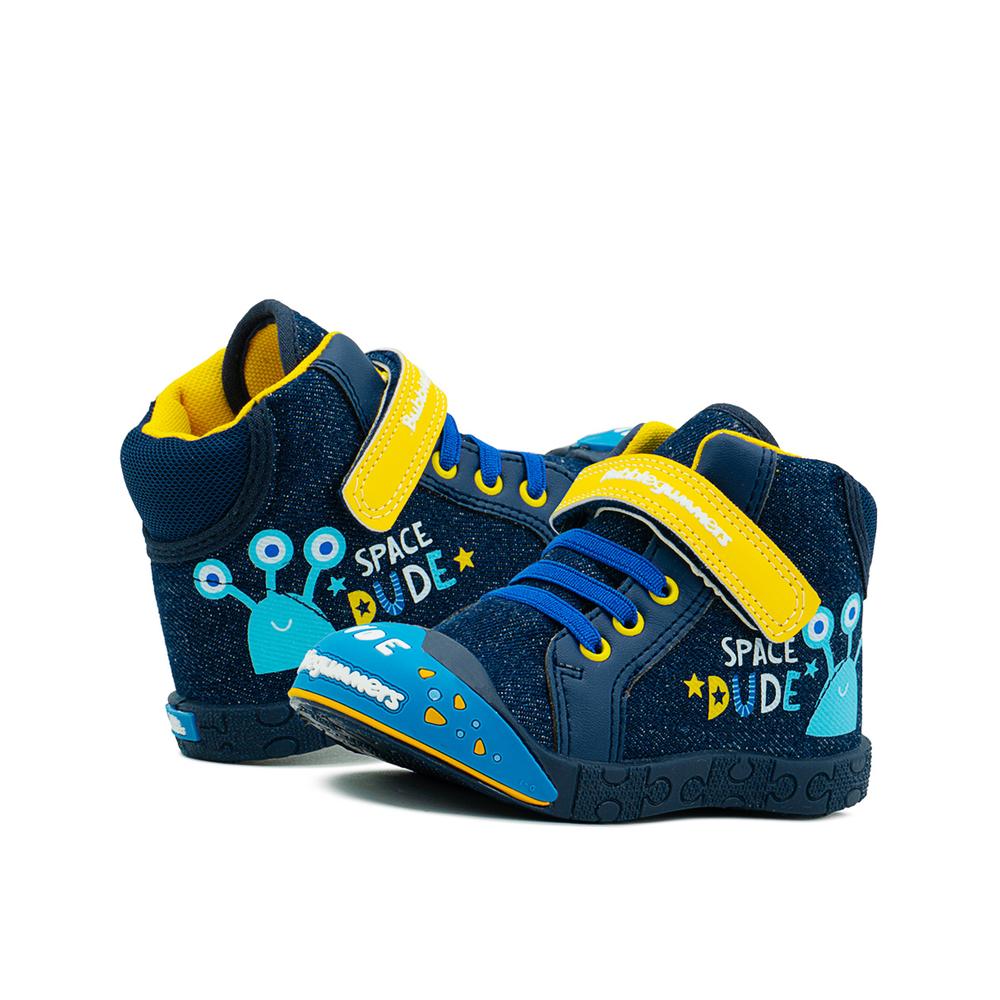 Foto 3 pulgar | Tenis Bota Bubble Gummers Niño Ajuste Velcro Con Puntera Azul Marino