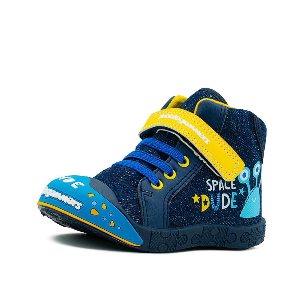 Foto 5 pulgar | Tenis Bota Bubble Gummers Niño Ajuste Velcro Con Puntera Azul Marino