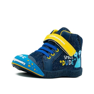 Foto 4 | Tenis Bota Bubble Gummers Niño Ajuste Velcro Con Puntera Azul Marino