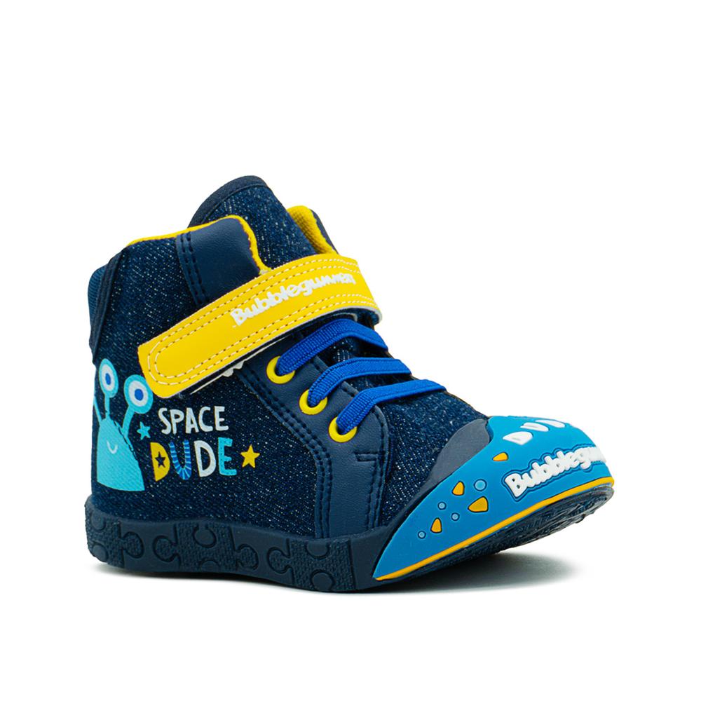Foto 6 pulgar | Tenis Bota Bubble Gummers Niño Ajuste Velcro Con Puntera Azul Marino