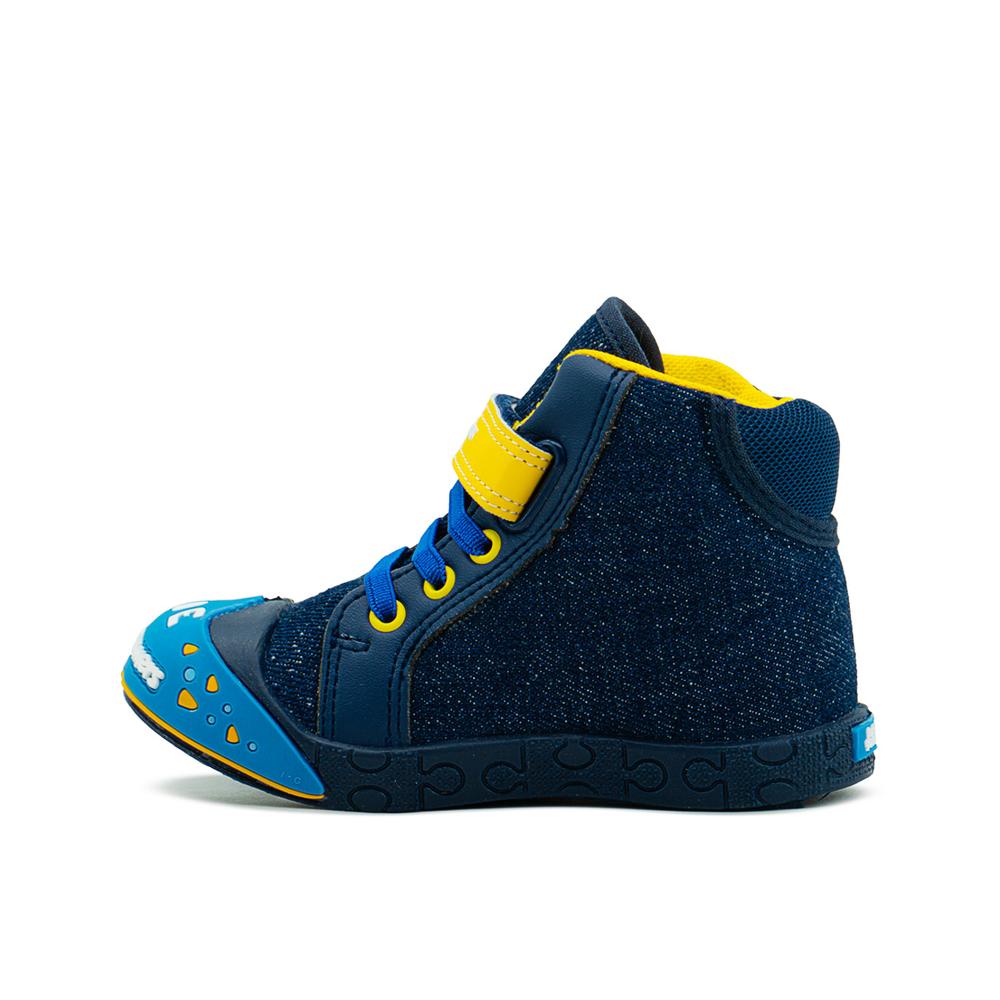 Foto 7 pulgar | Tenis Bota Bubble Gummers Niño Ajuste Velcro Con Puntera Azul Marino