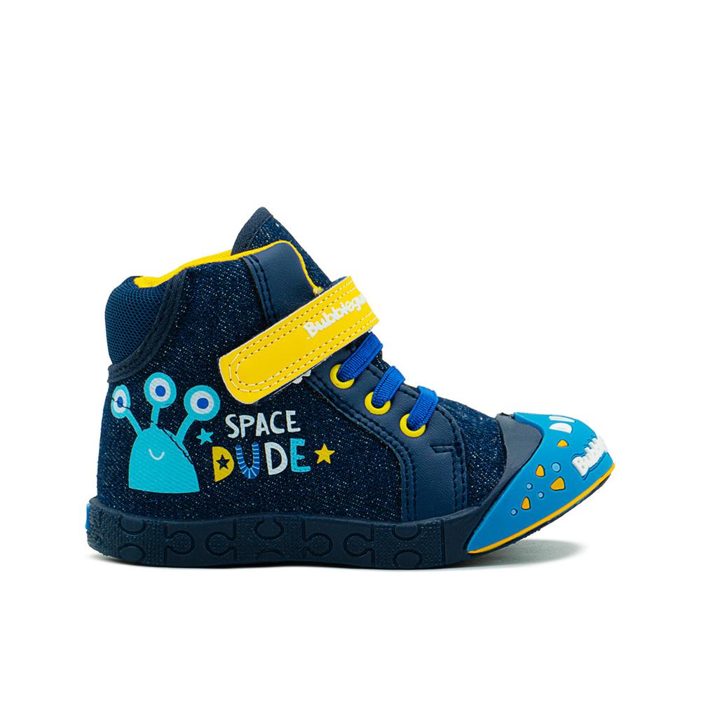 Foto 8 pulgar | Tenis Bota Bubble Gummers Niño Ajuste Velcro Con Puntera Azul Marino