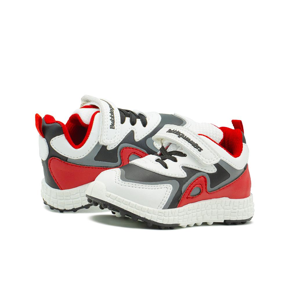 Foto 3 pulgar | Tenis Bubble Gummers Timón Para Niño Casuales Blanco/rojo Blanco