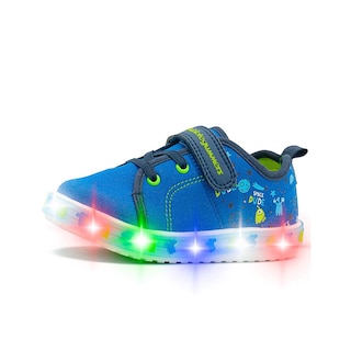 Foto 4 | Tenis Bubble Gummers Tren I Para Niño Luces Ajuste Velcro Azul Marino