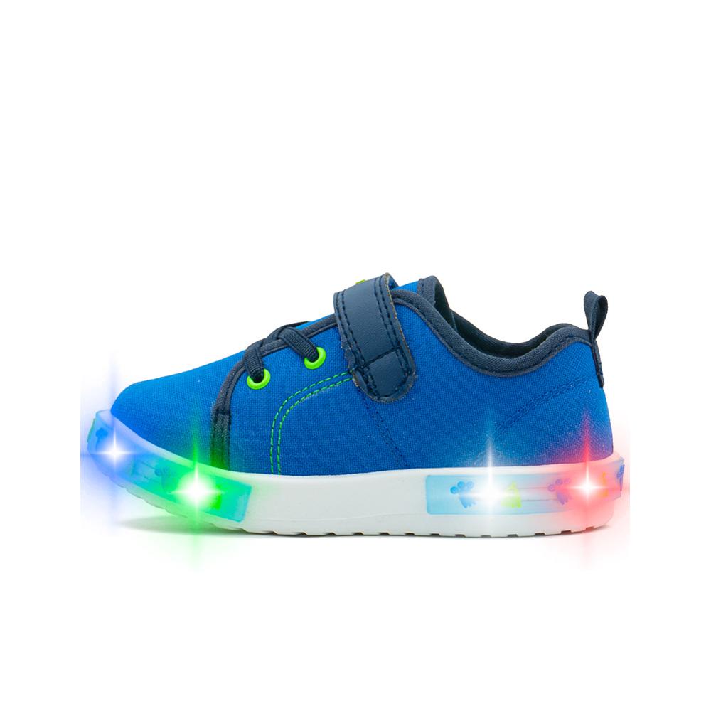 Foto 7 pulgar | Tenis Bubble Gummers Tren I Para Niño Luces Ajuste Velcro Azul Marino