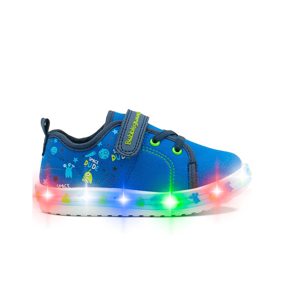 Foto 8 pulgar | Tenis Bubble Gummers Tren I Para Niño Luces Ajuste Velcro Azul Marino