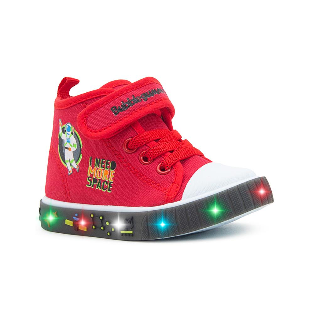 Foto 6 pulgar | Tenis Bota Para Niño Bubble Gummers Velcro Textil Step Rojo Rojo