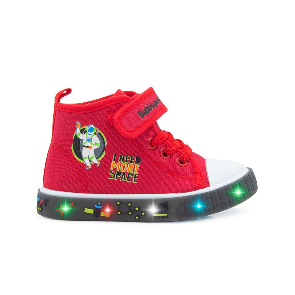 Foto 8 pulgar | Tenis Bota Para Niño Bubble Gummers Velcro Textil Step Rojo Rojo