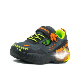 Foto 4 | Tenis Bubble Gummers Tiranosaurio Para Niño Con Luces Velcro Cafe