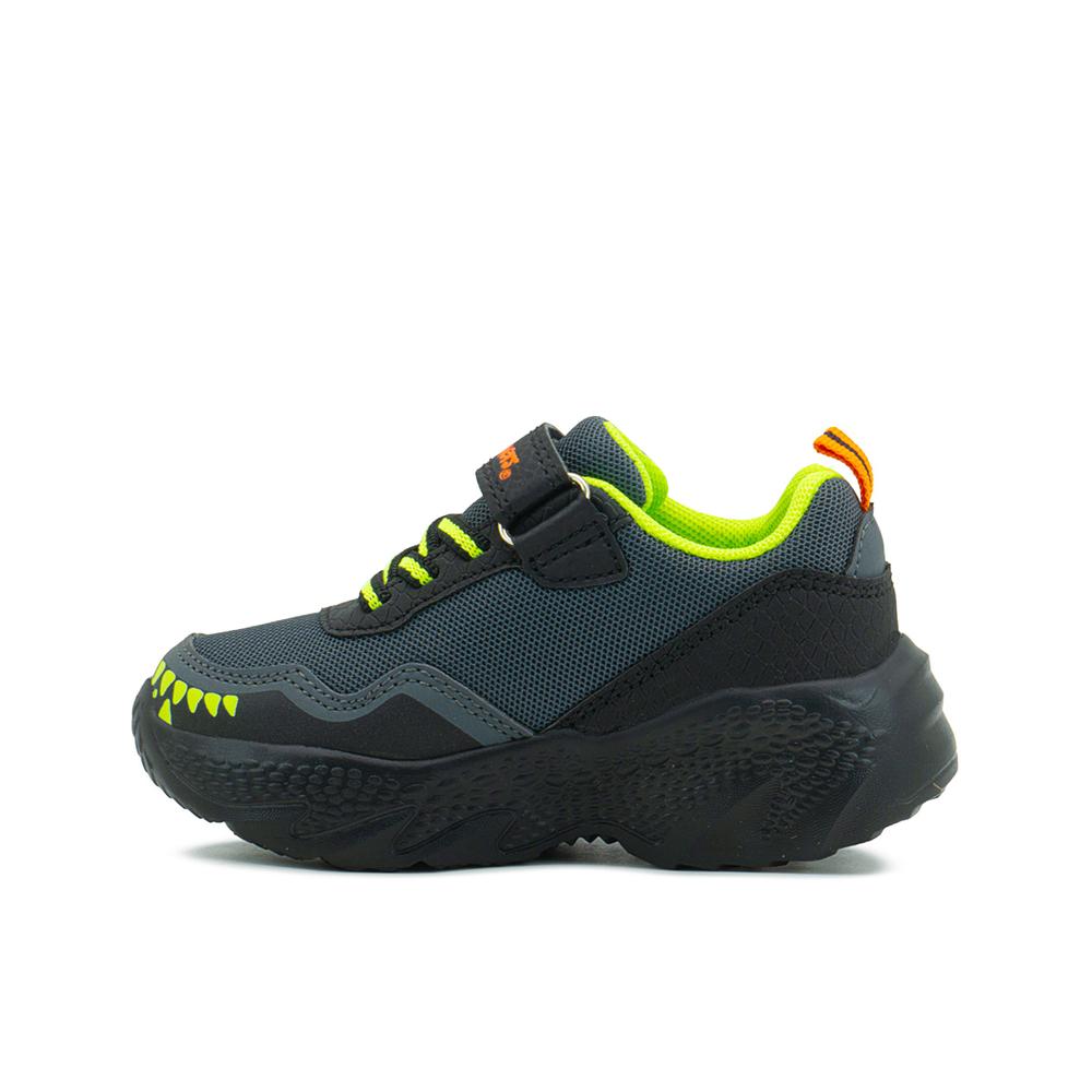 Foto 7 pulgar | Tenis Bubble Gummers Tiranosaurio Para Niño Con Luces Velcro Cafe