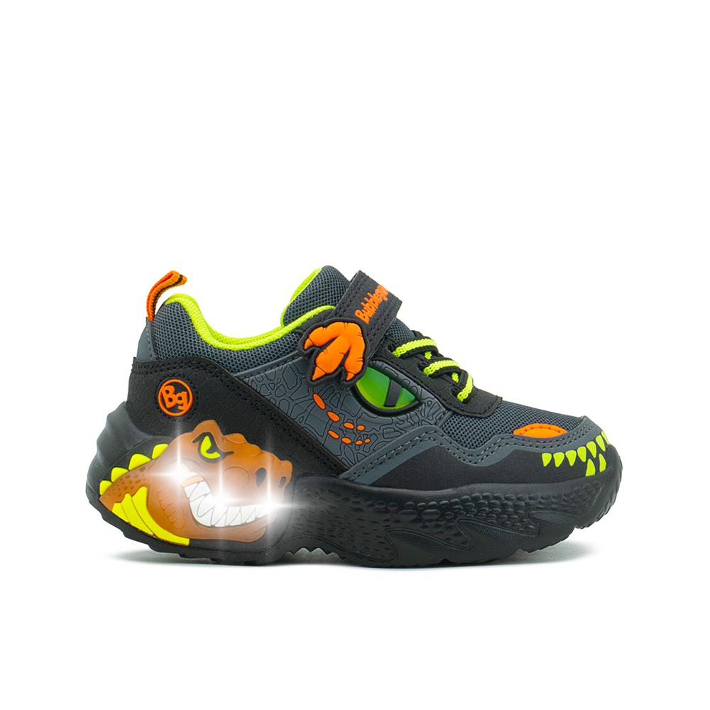 Foto 8 pulgar | Tenis Bubble Gummers Tiranosaurio Para Niño Con Luces Velcro Cafe