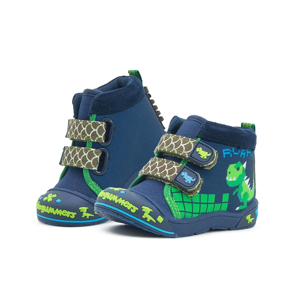 Tenis Niño Bubble Gummers Dino T-rex Puntera Protección Azul Marino