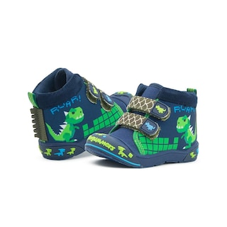 Foto 2 | Tenis Niño Bubble Gummers Dino T-rex Puntera Protección Azul Marino