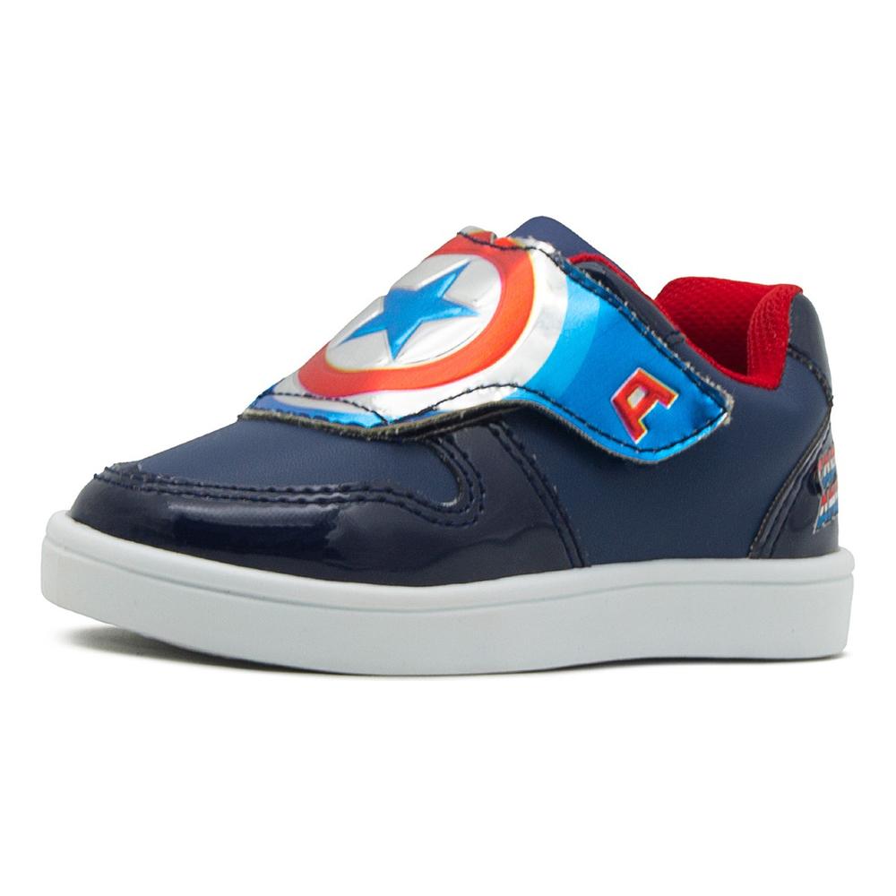 Foto 1 | Tenis Choclo Capitan America Marvel Dick Marino/rey 14-19 Azul Marino
