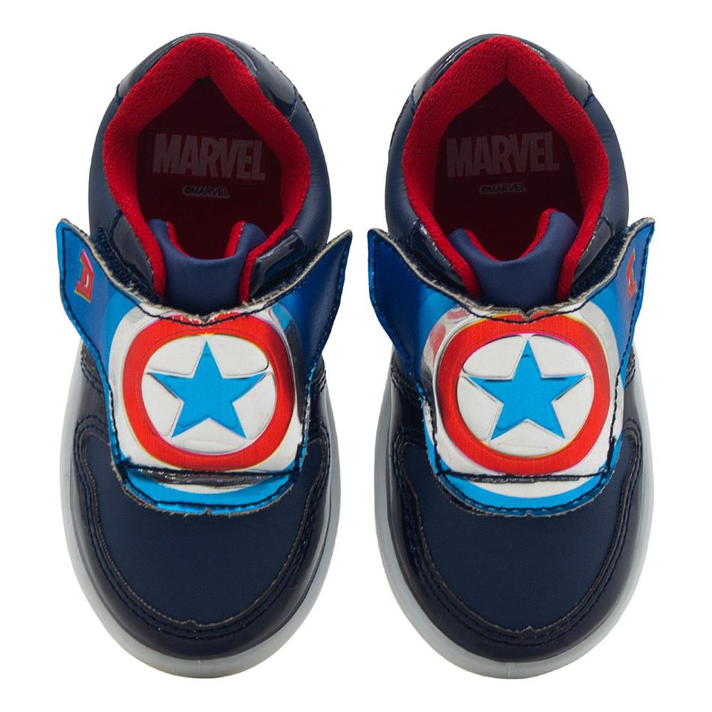 Foto 3 pulgar | Tenis Choclo Capitan America Marvel Dick Marino/rey 14-19 Azul Marino