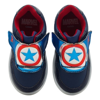 Foto 2 | Tenis Choclo Capitan America Marvel Dick Marino/rey 14-19 Azul Marino