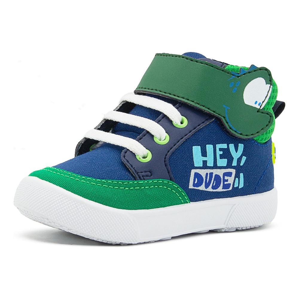 Foto 4 pulgar | Tenis Bota Bubble Gummers Niño Dinosaurio Primeros Pasos Azul
