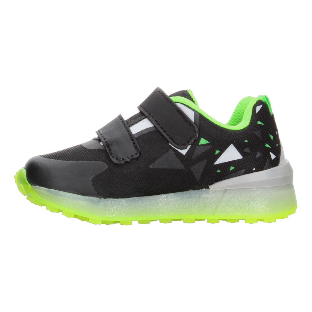 Foto 6 pulgar | Tenis Niño Toddler Vavito T-rex Negro Verde Fosforescente Casual Moderno Doble Velcro Ajustable Verde
