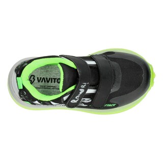 Foto 8 | Tenis Niño Toddler Vavito T-rex Negro Verde Fosforescente Casual Moderno Doble Velcro Ajustable Verde