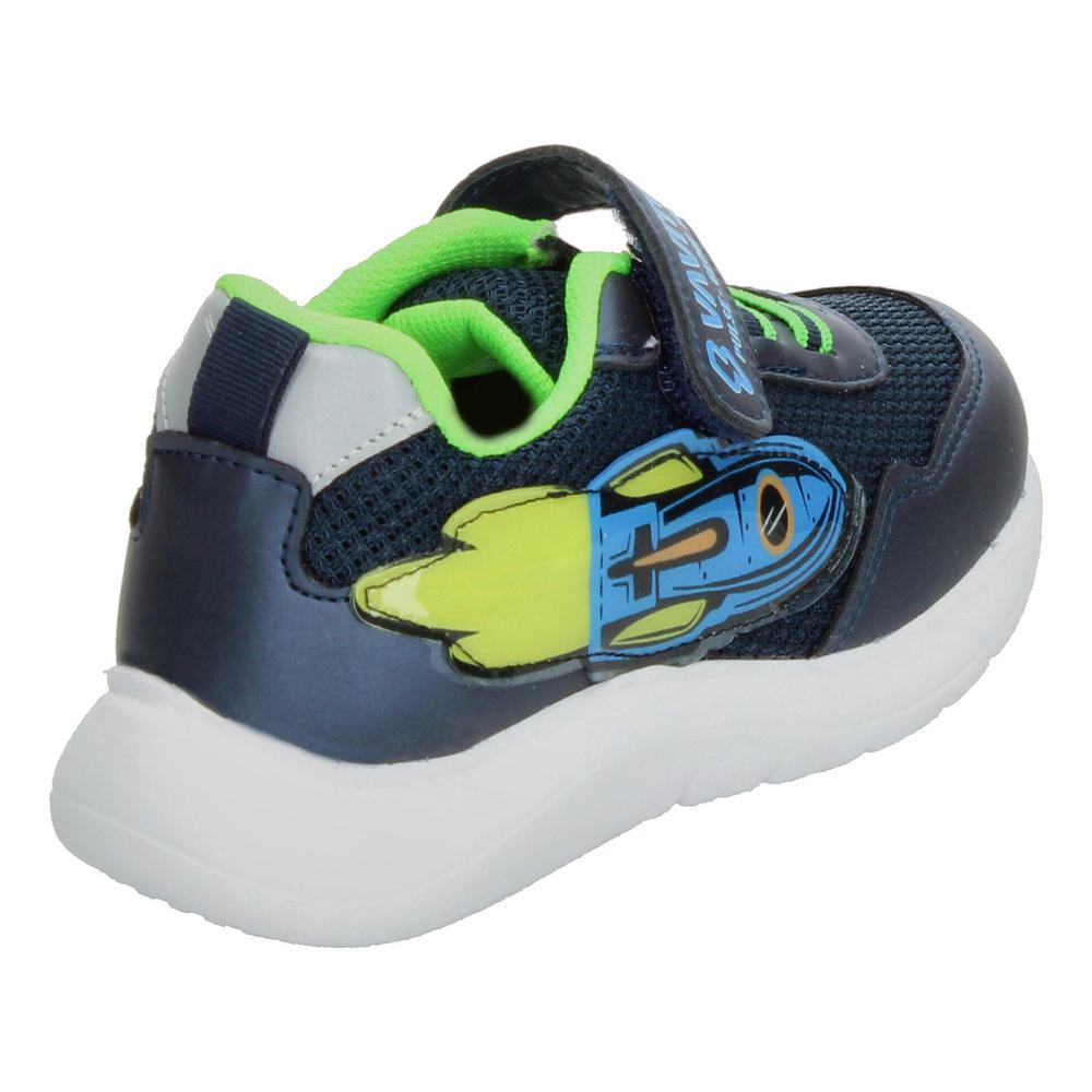 Foto 3 | Tenis Niño Toddler Vavito Rocket Azul Marino Casual Cómodo Deportivo Sports Cintas Velcro Ajustable Verde