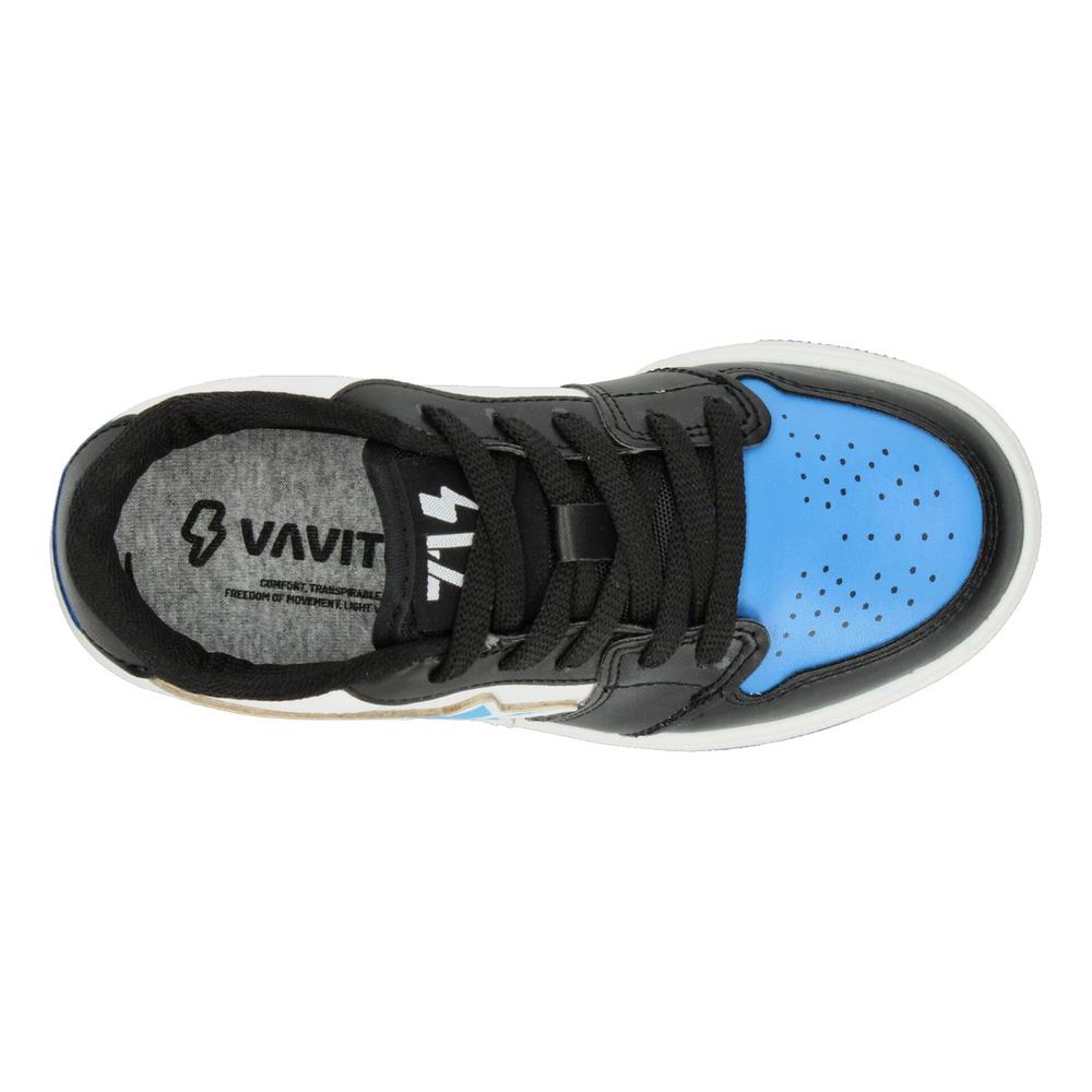 Foto 9 pulgar | Tenis Niño Vavito Diseño Estrella Azul Negro Casual Ligero Streetwear Cintas Agujetas Ajustables Negro