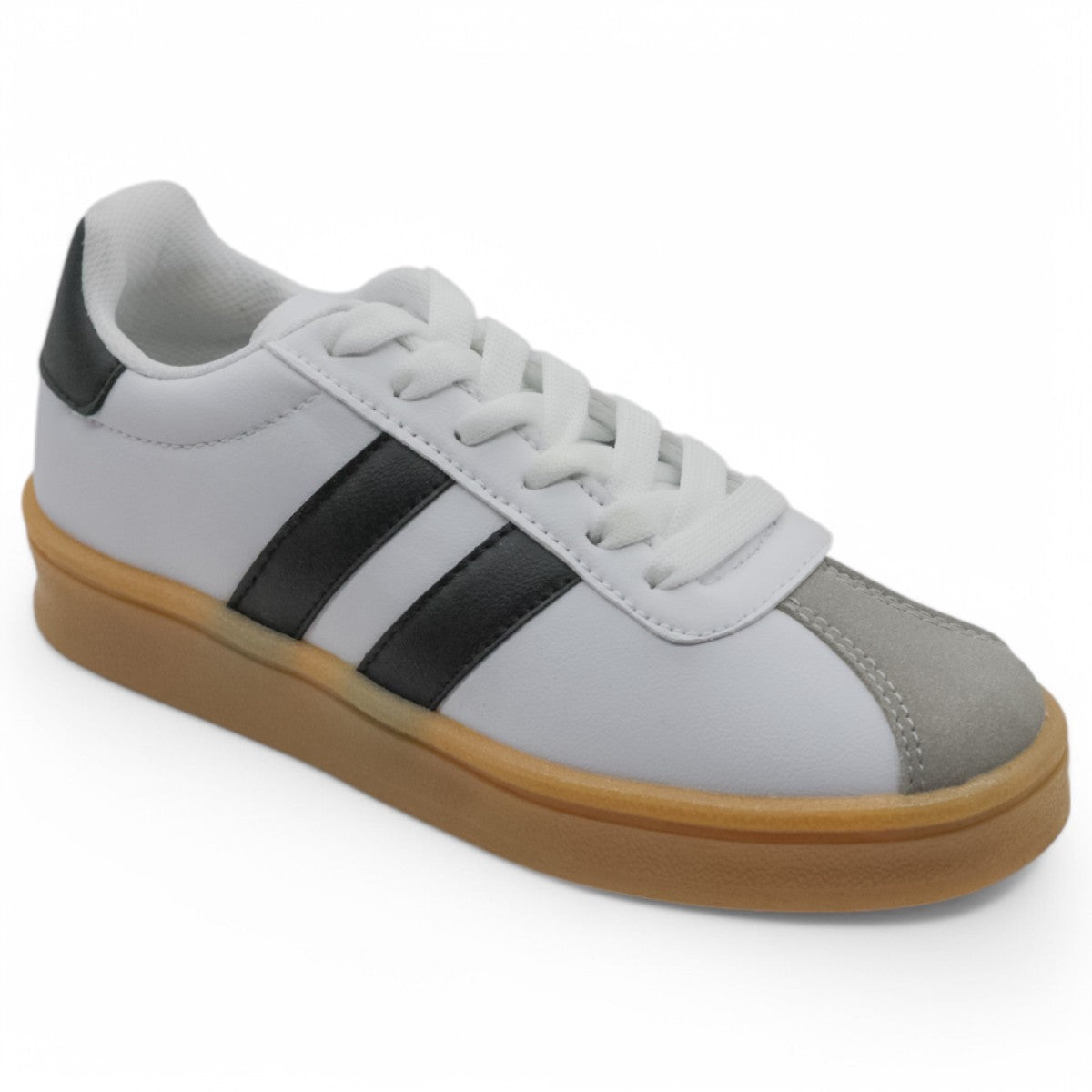 Tenis Exterior Piel Vegana Color Blanco Para Niño De Rbcollection
