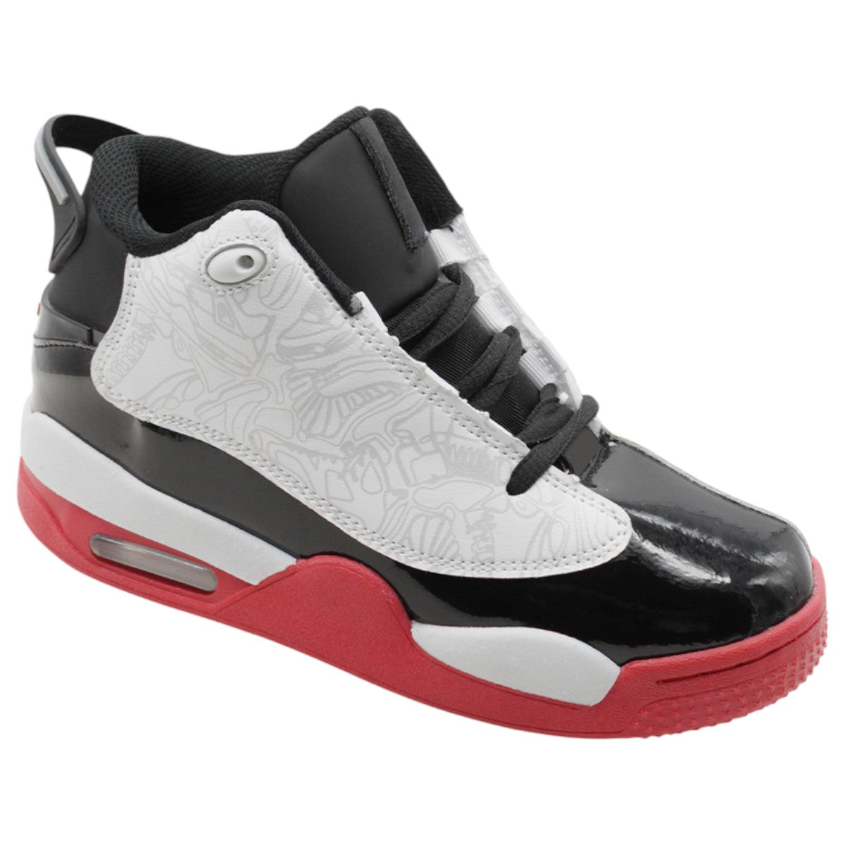 Tenis Exterior Piel Vegana Color Negro Con Blanco Para Niño De Rbcollection