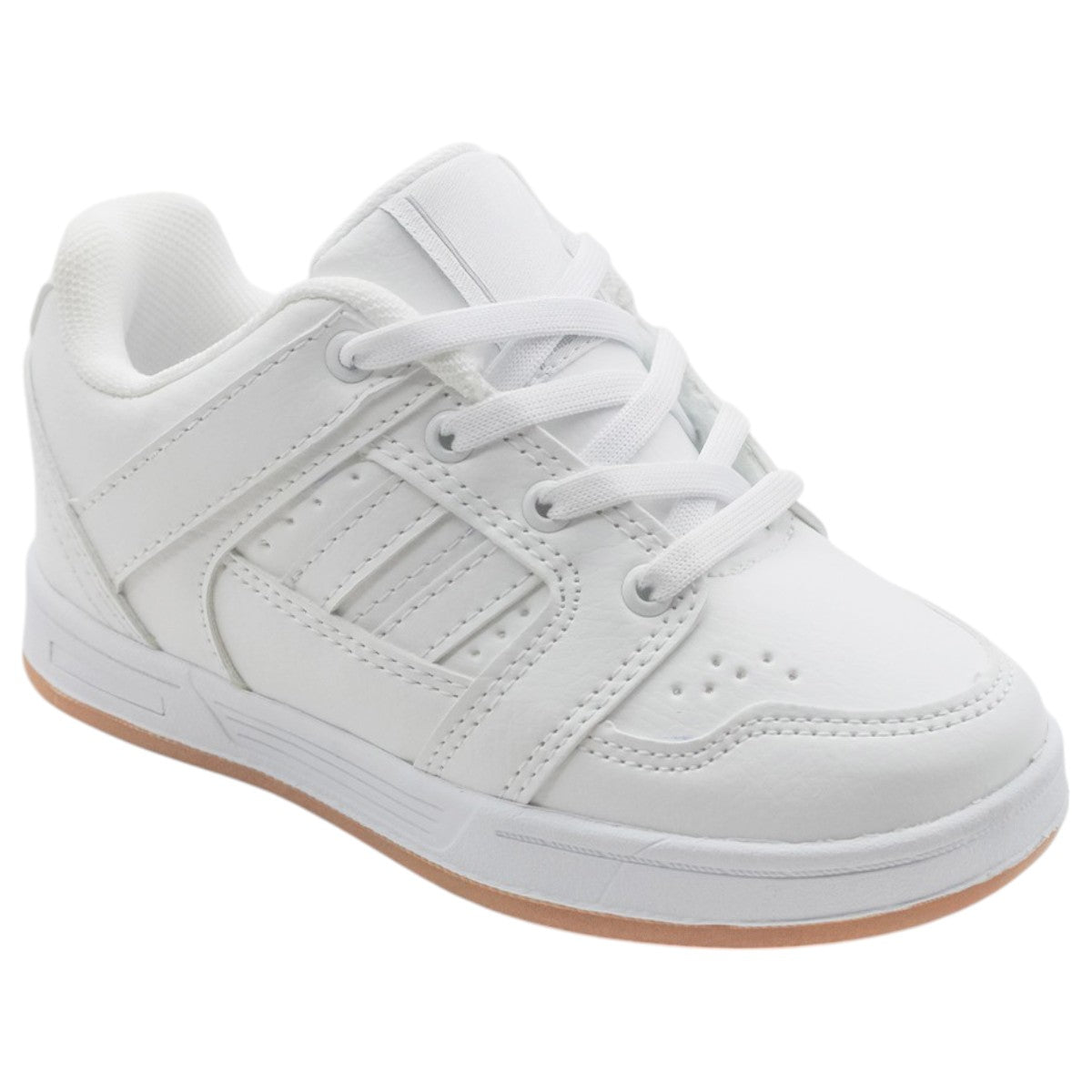Tenis Exterior Piel Vegana Color Blanco Para Niño De Rbcollection