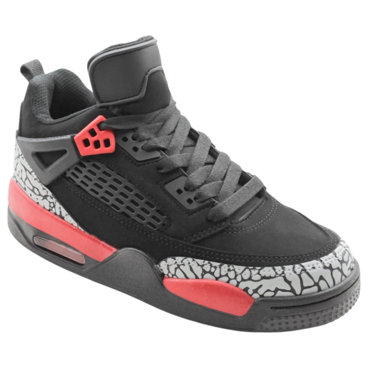 Foto 1 | Tenis Exterior Gamuza Color Negro Con Rojo Para Niño De Rbcollection