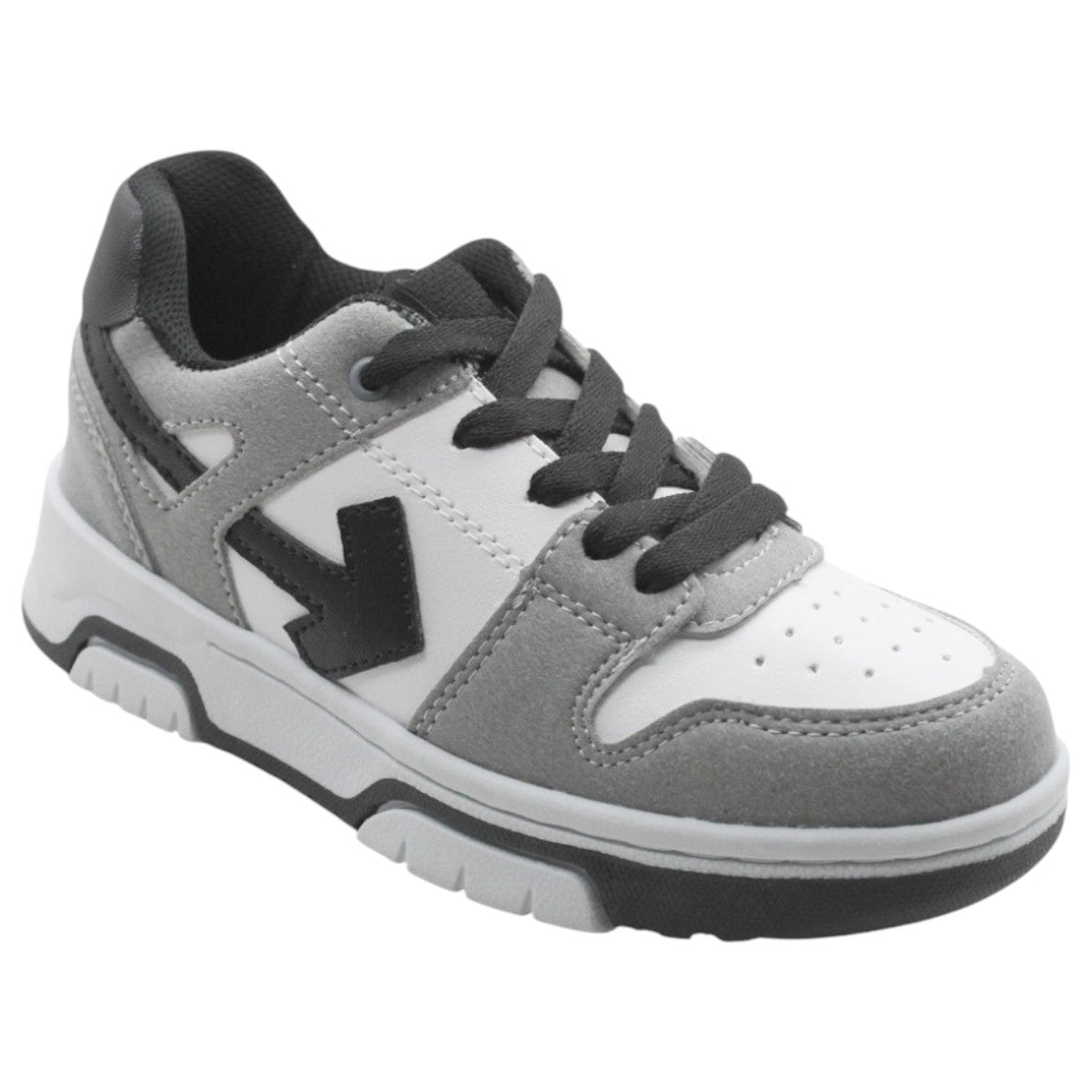 Tenis Exterior Piel Vegana Color Blanco Para Niño De Rbcollection